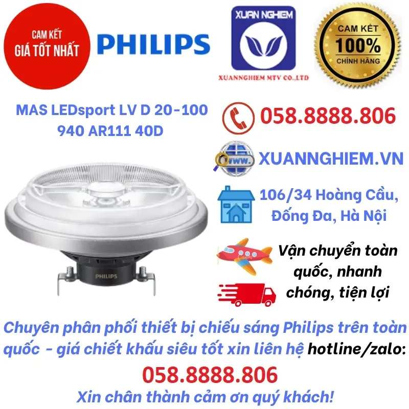 Bóng đèn MAS LEDsport LV D 20-100 940 AR111 40D