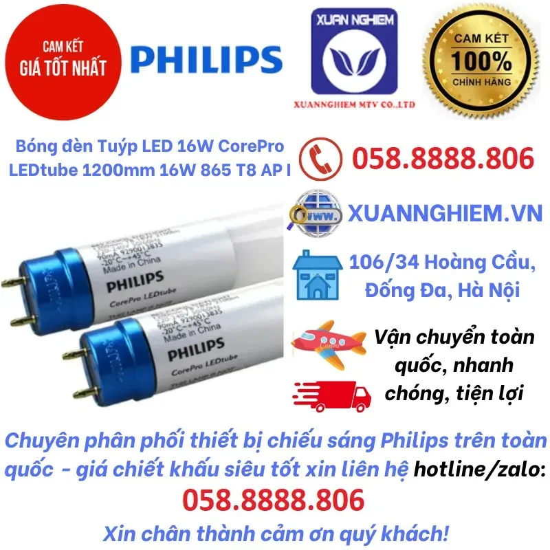 Bóng đèn Tuýp LED 16W CorePro LEDtube 1200mm 16W 865 T8 AP I