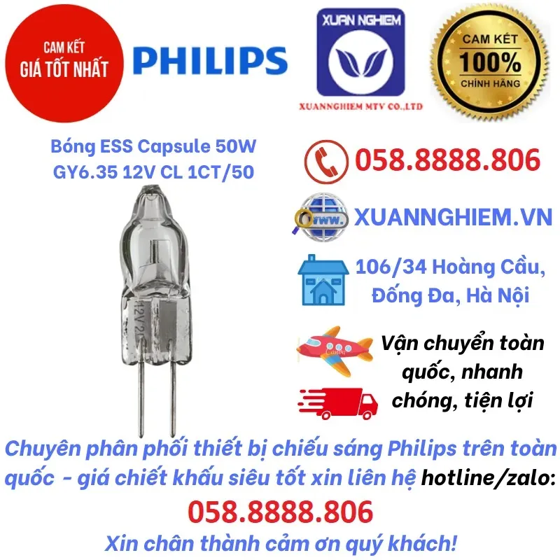 Bóng ESS Capsule 50W GY6.35 12V CL 1CT/50