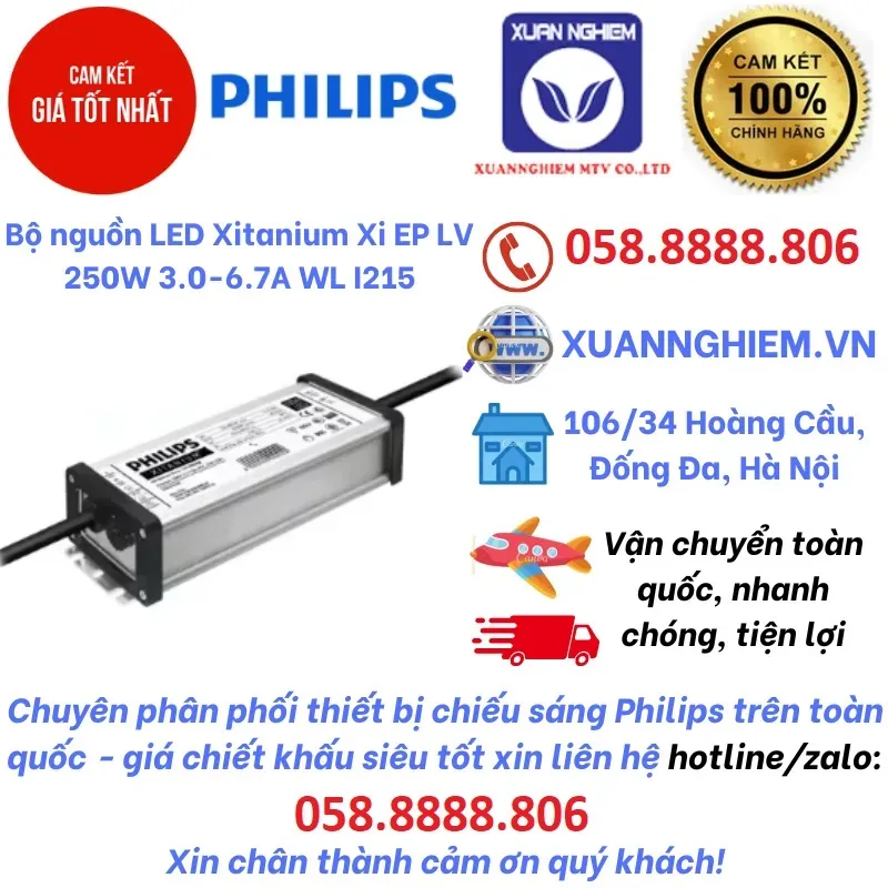 Bộ nguồn LED Xitanium Xi EP LV 150W 2.0-2.5A WL I175