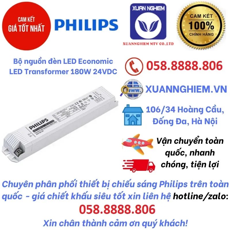 Bộ nguồn đèn LED Economic LED Transformer 180W 24VDC