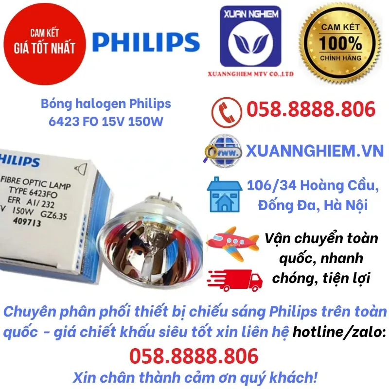 Bóng halogen Philips 6423 FO 15V 150W