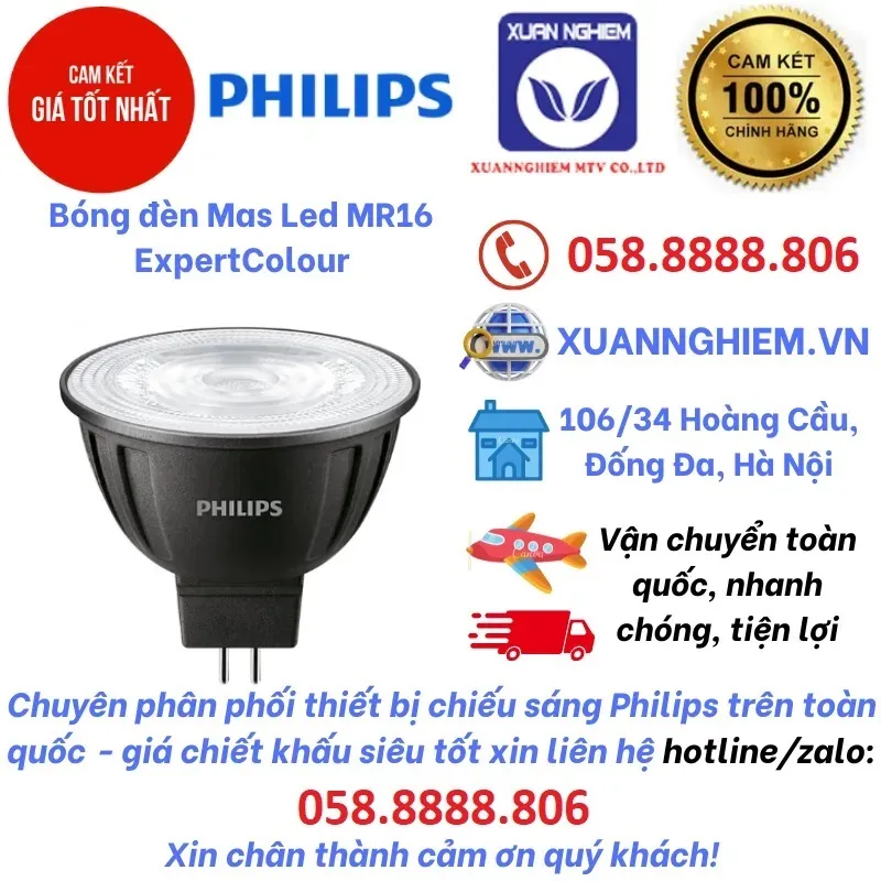 Bóng đèn Mas Led MR16 ExpertColour 7.2-50w 927 10D