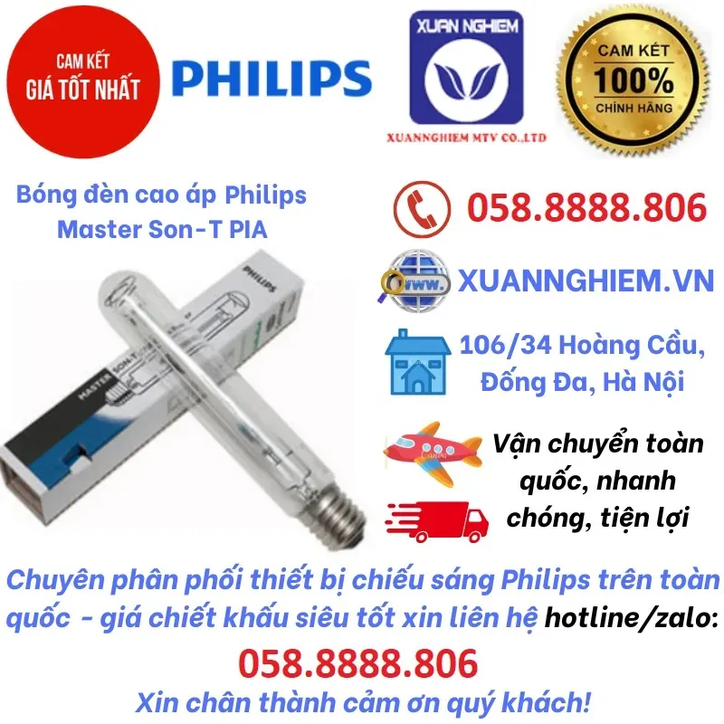 Bóng đèn cao áp 400W Master Son-T PIA 400w