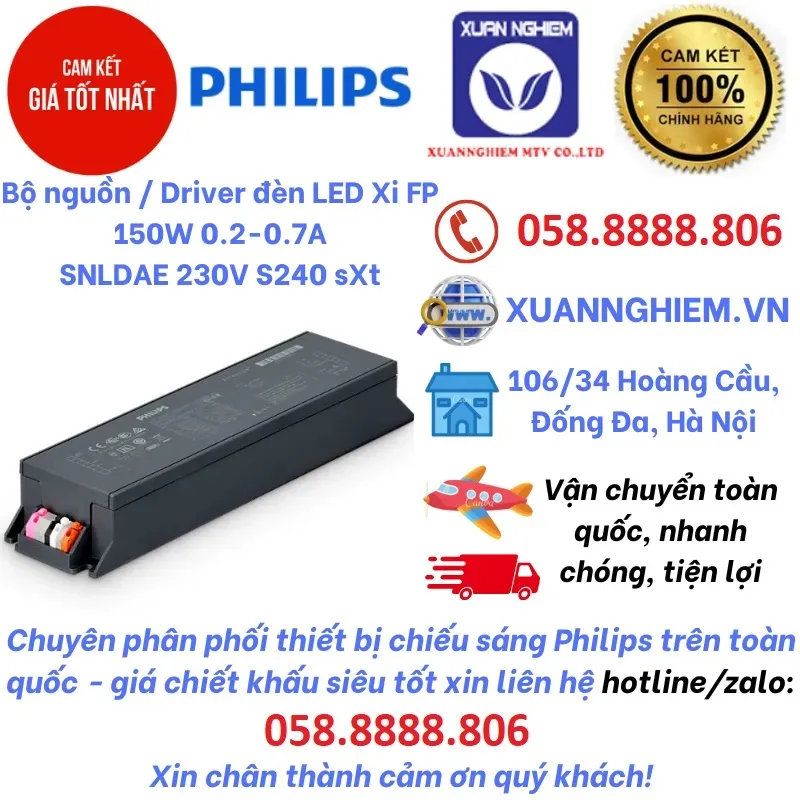 Bộ nguồn / Driver đèn LED Xi FP 150W 0.2-0.7A SNLDAE 230V S240 sXt
