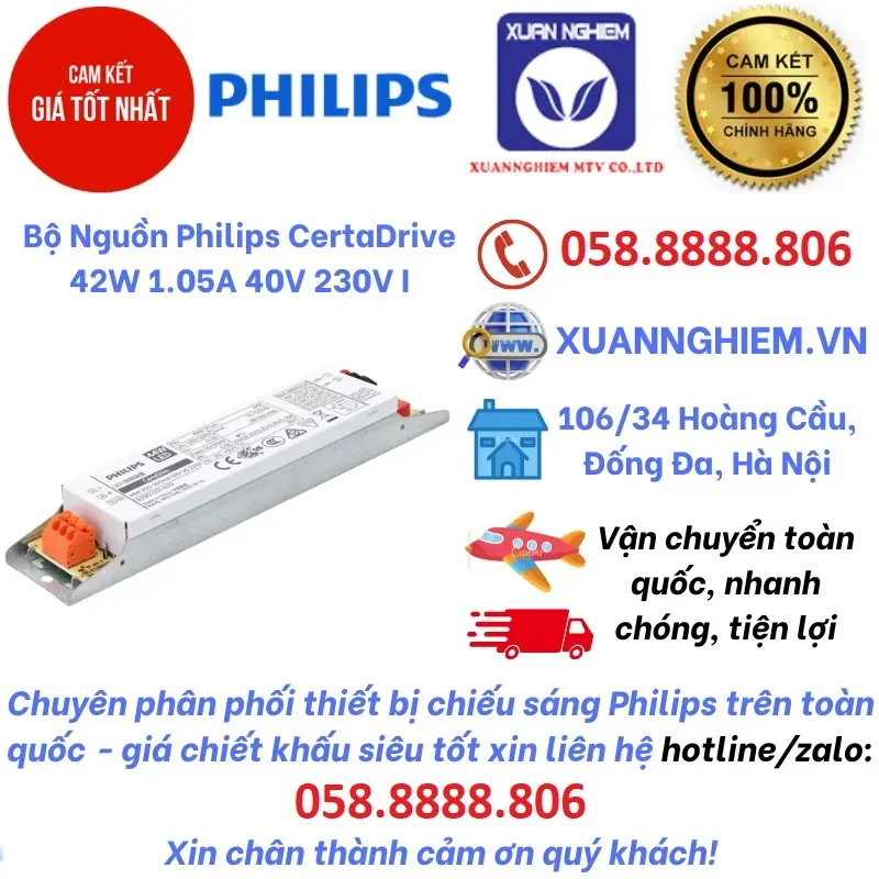 Bộ nguồn CertaDrive 44W 200-350mA 125V DS 230V