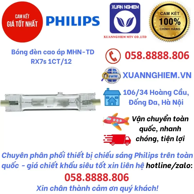 Bóng đèn cao áp MHN-TD 70W/842 RX7s 1CT/12