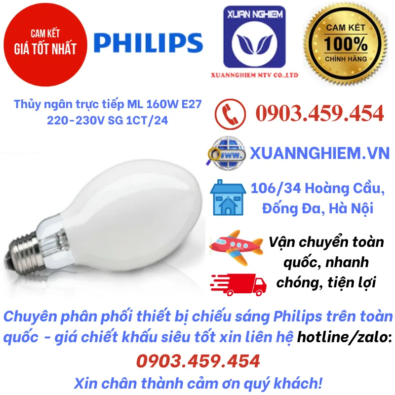 Thủy ngân trực tiếp ML 160W E27 220-230V SG 1CT/24