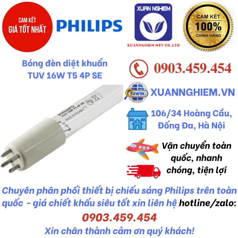 Bóng đèn diệt khuẩn TUV 16W T5 4P SE