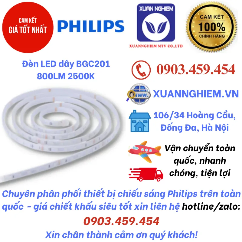 Đèn LED dây BGC201 800LM 2500K
