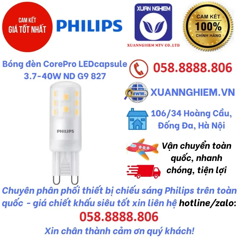 Bóng đèn CorePro LEDcapsule 3.7-40W ND G9 827