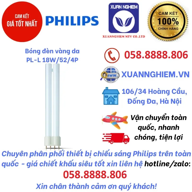 Bóng đèn vàng da PL-L 18W/52/4P