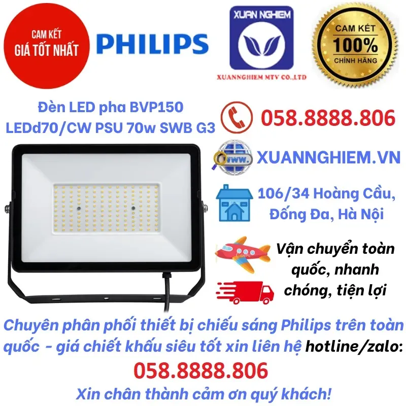 Đèn LED pha BVP150 LED70/CW PSU 70W SWB G3