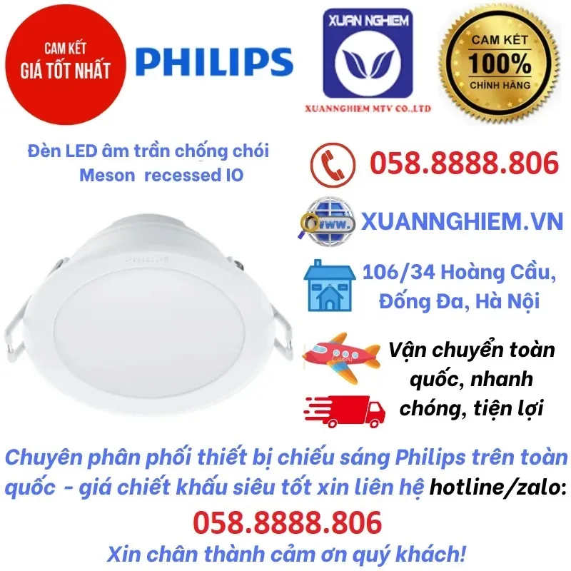 Đèn LED âm trần chống chói 59445 Meson 090 7W recessed IO