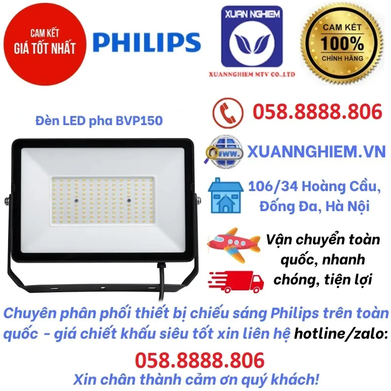 Đèn LED pha BVP150 200W LED200 6500K SWB G3