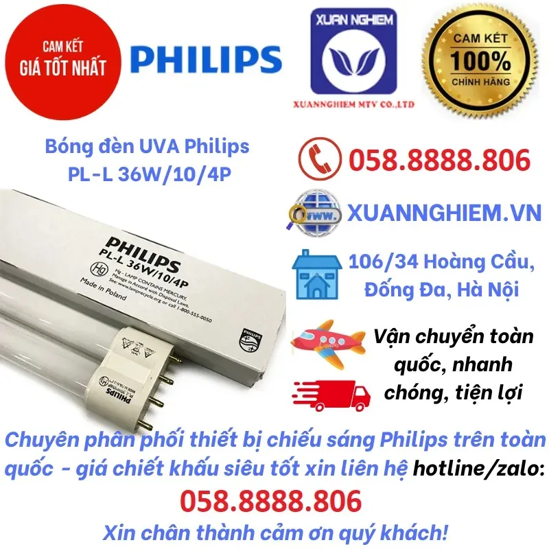 Bóng đèn UVA Philips  PL-L 36W/10/4P