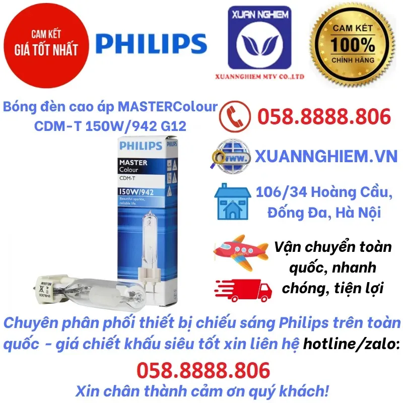 Bóng đèn cao áp MASTERColur CDM-TC 35W/830 G8.5