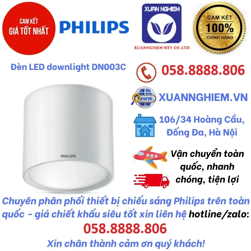 Đèn LED downlight DN003C 12W 4000K WH