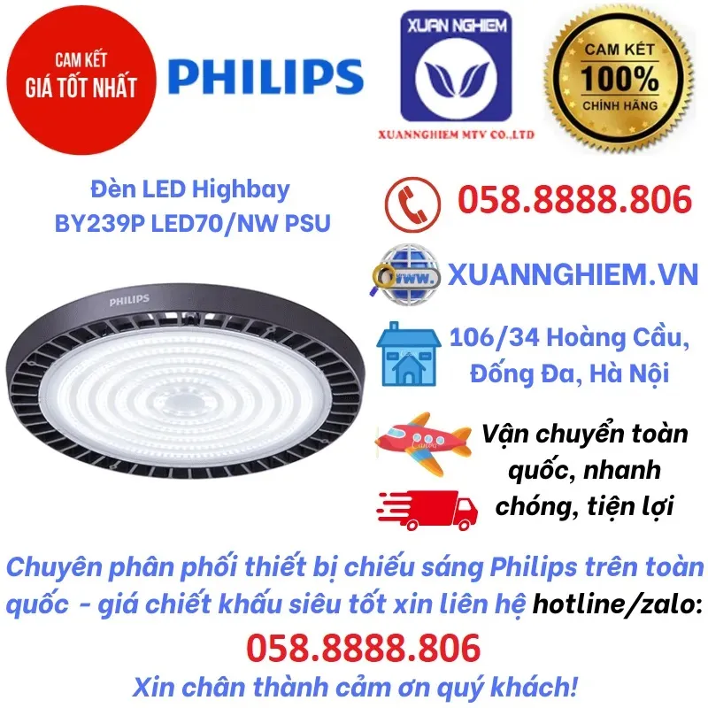 Đèn LED Highbay BY239P LED70/NW PSU