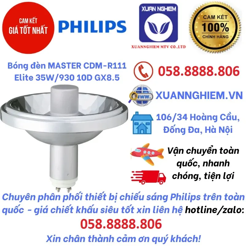 Bóng đèn MASTER CDM-R111 Elite 35W/930 10D GX8.5